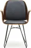 Chaise de salle à manger design MIRVAT - noyer / éco-cuir Voir les images du produit 2