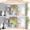 COSTWAY Kleiderschrank und Aufbewahrungssystem, 122-244 cm Produktbild-Vorschau 5