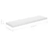 vidaXL Scaffale galleggiante bianco lucido 90x23,5x3,8 cm Anteprima dell’immagine prodotto 7