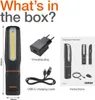 An image showing the contents of a product box, including a flashlight, charging plug, and USB-C cable. Anteprima dell’immagine prodotto