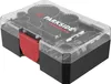 A set of hole saws in a black and clear plastic case with a red latch. Produktbild-Vorschau