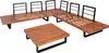 A sectional outdoor furniture set with a coffee table, displayed against a white background. Produktbild-Vorschau