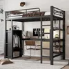 Merax stapelbed 90x200 cm met bureau, ijzeren bed met Productafbeelding-voorbeeld 1