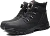 A pair of black work boots with a dial lacing system. Produktbild-Vorschau