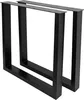 Two black metal table legs are shown against a white background. Podgląd zdjęcia produktu
