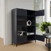 IDOHOME Grande vitrine en verre Wave Vitrine à poser avec 2 Voir les images du produit 5