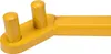 A close-up shot of a yellow metal tool with two cylindrical pegs. Produktbild-Vorschau