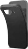 A black phone case is shown from an angle, with a textured surface. Produktbild-Vorschau