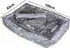 A dog bed with dimensions indicated by text overlays. Anteprima dell’immagine prodotto