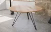 Esstisch rund Eichenholz Schweizer Kante Hairpin-Gestell 90 Produktbild-Vorschau 1