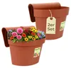 2er Set Geländertopf Balkon mit Wasserspeicher Blumentopf Produktbild-Vorschau 1