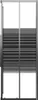 vidaXL Duschkabine mit Streifen ESG 80x80x180 cm Schwarz Produktbild-Vorschau 3