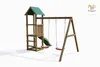 Fungoo Spielturm "Lucas" natur mit Doppelschaukel, Rutsche Produktbild-Vorschau 13