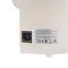 A close-up view of the back of a white appliance, showing a power inlet and a label with product information and certifications. Náhled obrázku produktu