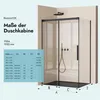 doporro Duschkabine Schwarz 75x120x195cm Eckdusche Produktbild-Vorschau 2
