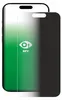 A privacy screen protector is shown on top of a smartphone. Produktbild-Vorschau