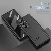 A black phone case with a kickstand and stylus holder is shown on a dark, reflective surface. Anteprima dell’immagine prodotto
