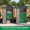 COSTWAY metalen tuinhuis, tuinhuisje voor gereedschap met Productafbeelding-voorbeeld 4