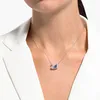 Swarovski Halskette Damen Dancing Swan Blau Rhodiniert Produktbild-Vorschau 7