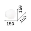 Ideal Lux MAPA BIANCO G9 applique ⌀150mm dimmerabile bianco Anteprima dell’immagine prodotto 4