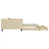 vidaXL Lit de jour extensible avec tiroirs Crème 100x200 cm Voir les images du produit 7