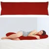 Obal na vankúš pre spanie na boku, červený, cca 40 x 120 cm Náhľad obrázku produktu 2