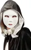 Maske in Weiß mit rundem Design, Einheitsgröße Produktbild-Vorschau 1