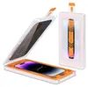 A screen protector installation kit for a smartphone, shown in use and in its packaging. Produktbild-Vorschau