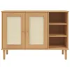vidaXL Sideboard SENJA aspect rotin brun 112x40x80 cm bois Voir les images du produit 5