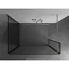 Mexen Kioto Duschwand Walk-in 90 x 80 x 40 cm, schwarzes Produktbild-Vorschau 4