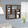 vidaXL Nástenná polica Smoked Oak 90x16x78 cm odvodený Náhľad obrázku produktu 2