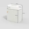 A white bathroom vanity with a sink and dimensions indicated by measurement lines and text. Anteprima dell’immagine prodotto