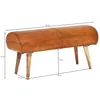 Lavica z pravej kože / lavica z masívneho dreva 100x53x40 Náhľad obrázku produktu 4
