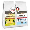 Two bags of cleaning products, one citric acid and one natron, displayed side-by-side. Produktbild-Vorschau