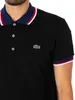 Lacoste Poloshirt mit Streifenkragen, Schwarz XXL Produktbild-Vorschau 4