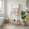 Relaxdays Stojan na ručníky z bambusu, skládací, s Náhled obrázku produktu 2