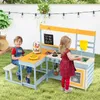 COSTWAY Cucina da gioco per bambini, cucina giocattolo in Anteprima dell’immagine prodotto 1