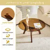 STILVORA Couchtisch rund mit Bernstein-Glasplatte, Produktbild-Vorschau 4