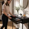 Tavolo consolle stile loft MODENA 1 cassetto 80 cm Nero Anteprima dell’immagine prodotto 7