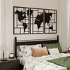 Décoration murale en métal, 3 pièces, carte du monde, Voir les images du produit 7
