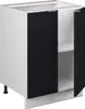 Küchenunterschrank Vicco Fame-Line Schwarz gestreift 60 cm Produktbild-Vorschau 5