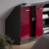 Dachschrägenschrank Vicco Rion Rot Hochglanz mit 2 Türen, Produktbild-Vorschau 5