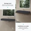 doporro Vasque à Poser Gris Noir Mat avec Bonde Lavabo de Voir les images du produit 6