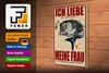 Holzschild Spruch 20x30cm wenn Frau mich Angeln lässt Produktbild-Vorschau 3