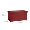 Relaxdays Faltbare Sitzbank 38 x 76 x 38 cm HxBxT, 2-Sitzer Produktbild-Vorschau 4