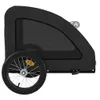 vidaXL Remorque pour vélo Chiens Noir Tissu Oxford et fer Voir les images du produit 6