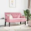 vidaXL Banc Chesterfield Rose 112 x 65,5 x 75 cm Velours Voir les images du produit 3