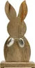 Osterhase aus Holz und Metall, Ostern Tischdekoration Produktbild-Vorschau 1