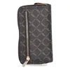 A brown L.CREDI wallet with a repeating logo pattern. Anteprima dell’immagine prodotto