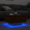vidaXL Table basse avec lampes LED brun aspect chêne Voir les images du produit 4